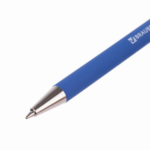 Ручка шариковая синяя узел 0,7мм линия 0,5мм корпус soft-touch BRAUBERG Capital-X 1/50/2000 (Клиент)