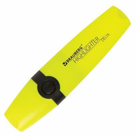 Текстмаркер желтый 1-5мм скошенный наконечник BRAUBERG DELTA 1/12