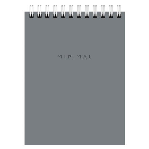 Блокнот 40л А6 108х145мм клетка гребень Minimal Classic BRAUBERG 1/6/96
