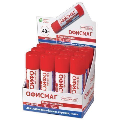 Клей-карандаш 40г ОФИСМАГ 1/12/288 (Клиент)