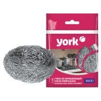 Мочалка для посуды металлическая средняя спиральная 27г YORK 1/100 