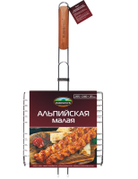 Решетка для барбекю малая Альпийская 26,5х24см 4 секции Пикничок 1/1 