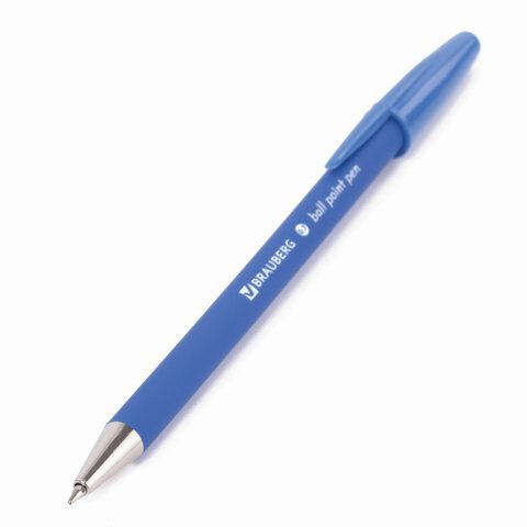 Ручка шариковая синяя узел 0,7мм линия 0,5мм корпус soft-touch BRAUBERG Capital-X 1/50/2000 (Клиент)