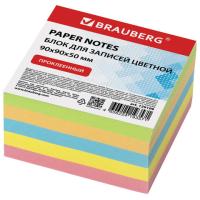 Блок для записей 9х9х5 цветной прокл. BRAUBERG 1/18