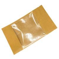 Пакет Zip-Lock Дой-Пак крафт (15,0х24,0)+(4,0+4,0) с большим окном 140мм 50/500