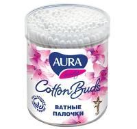 Ватные палочки (200шт) банка AURA 1/36