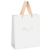 Пакет подарочный бумажный (18х23х10) матовый MESHU White elegance 1/12