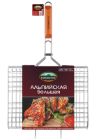 Решетка для барбекю большая Альпийская 40х30см 6 секций Пикничок 1/1 