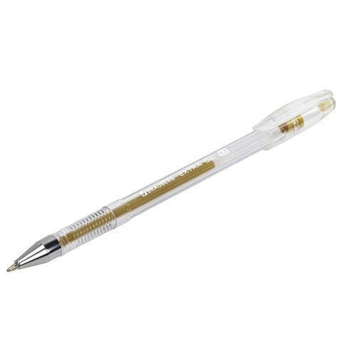 Ручка гелевая золотистая 0,5мм линия 0,35мм BRAUBERG EXTRA GOLD 1/12