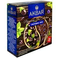 Продукты, Чай Акбар черный Смородина-Мята 20 пир 1/1