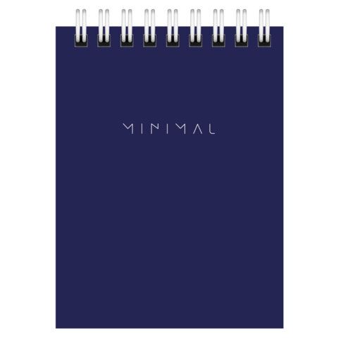 Блокнот 40л А7 75х105мм гребень клетка BRAUBERG Minimal Classic 1/120