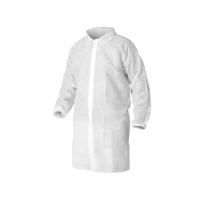 Халат на липучках белый одноразовый 2ХL-3XL 10/100